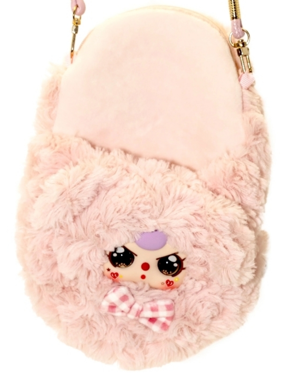 Baby Three Phone Bag Plush - NEW Pink Bear Bag - Special Eyes